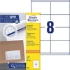Lipnios etiketės Avery Zweckform, A4, 105x70mm, 8 etiketės lape, su rėmeliu, 100 lapų, baltos spalvos