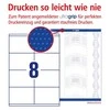 Lipnios etiketės Avery Zweckform, A4, 105x70mm, 8 etiketės lape, su rėmeliu, 100 lapų, baltos spalvos