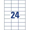 Lipnios etiketės Avery Zweckform, A4, 70x37mm, 24 etiketės lape, be rėmelio, 100 lapų, baltos spalvos