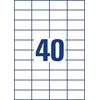 Lipnios etiketės Avery Zweckform, A4, 52.5x29.7mm, 40 etikečių lape, be rėmelio, 100 lapų, baltos spalvos