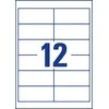 Lipnios etiketės Avery Zweckform, A4, 97x42,3mm, 12 etikečių lape, 100 lapų, baltos spalvos