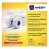 Avery Roll-up kainų etiketės vienos eilės ženklinimo mašinoms; visam laikui; 1500 etikečių / ritinys; 10 ritinių/pak.; 12 x 26 mm, balta