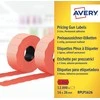 Avery Rulonėlyje kainų etiketės dvieiliui ženklintuvui; visam laikui; 1200 etikečių / ritinys; 10 ritinių/pak.; 16 x 26 mm, raudona