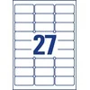 Lipnios etiketės Avery Zweckform, A4, nuimamos, 63.5x29.6mm, 27 etiketės lape, 25 lapai