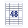 Avery Heavy Duty vandeniui atsparios etiketės, 45,7 x 21,2 mm, balta, spausdintuvui, 384 vnt.