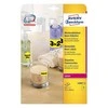 Lipnios etiketės Avery Zweckform, A4, 63.5x29.6mm, 25 lapai, neoninės geltonos spalvos