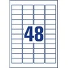 Lipnios etiketės Avery Zweckform, A4, atsparios drėgmei, 45,7x21,2mm, 48 etiketės lape, 20 lapų, baltos spalvos
