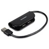 Axagon Handy keturių prievadų USB 2.0 šakotuvas su nuolat prijungtu USB kabeliu. Juodas.