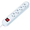 Bachmann lizdų juosta SMART 4 krypčių, balta 1,5 m, su jungikliu