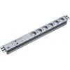 Bachmann 19" lizdo juosta ALU 1U ÜSS, 6 krypčių 35°, pilka, 2,0m, be jungiklio