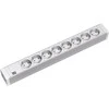 Bachmann 19" lizdo juostelė PVC 1.5U, 8 krypčių, šviesiai pilka 2.0m, be jungiklio
