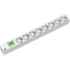 Bachmann 19" lizdo juosta ALU 1U, 8x 35°, pilka, 2,0m, su jungikliu