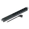 Bachmann 19" lizdo juosta ALU 1U ÜSS, 6 krypčių 35°, pilka, 2,0m, be jungiklio