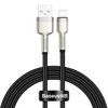 Baseus Cafule USB - Lightning kabelis 2.4A 1m - Juodas