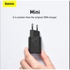 Baseus Super Si greitas įkroviklis 1C 25W su USB-C - USB-C kabelis 1m - Juodas