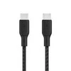 BELKIN BRAIDED USB-C/USB-C/KABELIS PALAIKIA GREITĄ ĮKROVIMĄ
