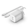 Nešiojamo Kompiuterio Įkroviklis - Belkin WCH013VF2MWH-B6 Baltas AC Greito Įkrovimo.