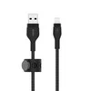 Belkin CAA010bt1MBK BOOST CHARGE™ USB-A LTG silikoninis pintas laidas 1m juodas