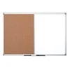 Baltoji magnetinė ir kamštinė lenta BI-OFFICE MAYA Combo 90x60, aliuminio rėmas