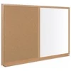 Baltoji magnetinė ir kamštinė lenta BI-OFFICE EARTH Combo 120x90, ąžuolo rėmas