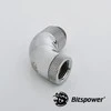 „Bitspower“ adapteris 90 laipsnių G1/4 colio kištukas į G1/4 colio kištuką – 3 pasukami, blizgūs jungiamieji lizdai