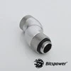 „Bitspower“ adapteris 90 laipsnių G1/4 colio kištukas į G1/4 colio kištuką – 3 pasukami, blizgūs jungiamieji lizdai