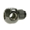 Bitspower Adapteris Q-Splitter G1/4 inch Male to 3x G1/4 inch Female – rotatable, glossy juodas