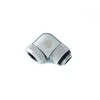 Bitspower Multi-Link Adapteris Anschluss 90 Grad G1/4 col. AG auf 12mm AD Hardtube – drehbar, sidabrinis