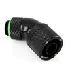 Bitspower connection 45 degrees G1/4 inch AG to 16/10mm – rotatable, matt juodas