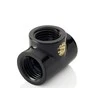 Bitspower Adapteris T-Splitter 3x G1/4 inch female thread – matte juodas