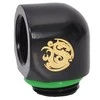 Bitspower adapteris 90 laipsnių, G1/4 colio AG į G1/4 colio IG – matinės juodos spalvos