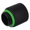Bitspower adapteris G1/4 colio AG į G1/4 colio IG – 15 mm, matinis juodas