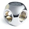 „Bitspower“ adapteris T formos skirstytuvas 3x G1/4 colio vidinis sriegis - blizgus sidabrinis