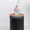 Brabantia Skalbinių dėžė 35l. juoda matinė/ kamštinis dangtis