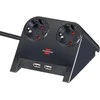 Brennenstuhl Desktop Power, Prailgintuvas su USB, 2xCEE 7/4, 1xCEE 7/7, 2xUSB 2.1A, 1.8m, juodas 1153500222 / GT-653