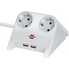 Brennenstuhl ilgiklis su 2xUSB įkroviklio 1,8 m laidu. 2 krypčių baltas 1153520222 / GT-634