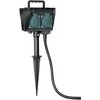 Brennenstuhl lauko prailgintuvas, 4xCEE 7/4, 1xCEE 7/7, 10m, įžeminimo smaigalys, IP44 , juodas / žalias 1154450 / GT-516