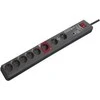 Brennenstuhl Secure-Tec 19.500A, 8xCEE 7/4, 1xCEE 7/7, 3m, juodas 1159490936 / GT-636