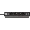 Buitinis ilgintuvas BRENNENSTUHL ECOLOR, 4 vt, 2USB, 1,4 m