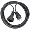 Brennenstuhl įžemintas ilgintuvas tiesus CEE 7/7 į tiesus CEE 7/4 (Schuko), 2m , juodas 1165010015 / DEL-118F