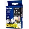 Brother | TZe-335 Laminated Tape | Baltas on Juodas | TZe | 8 m | 1.2 cm