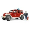 BRUDER 1:16 Jeep Wrangler gaisrinės automobilis su ugniagesiu, 02528