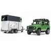BRUDER džipas Land Rover su arklių priekaba 02592