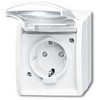 Busch-Jaeger 4011395114988, F tipas, 2P+E, baltas, IP44, 250 V, 16 A