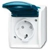 ABB BUSCH JAEGER 2083-0-0842 - CEE 7/3 - 2P+E - Mėlyna - Baltas - IP44 - 250 V - 16 A