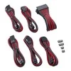 CableMod PRO ModMesh Cable Extension Kit – carbon/raudonos spalvos