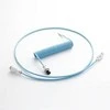 Klaviatūra CableMod PRO Coiled Cable susuktas klaviatūros laidas USB-C į USB Type A, Blueberry Cheesecake - 150cm