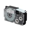 Casio Tape XR-18X1, juoda spausdinimo/permatomos pagrindas, nelaminuotas, 8m, 18mm