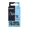 Casio Tape XR-18X1, juoda spausdinimo/permatomos pagrindas, nelaminuotas, 8m, 18mm