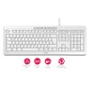 Klaviatūra Cherry Stream JK-8500EU-0 USB QWERTY Baltas